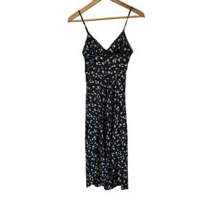 Vintage Fantasies Floral Slip Dress 90s Y2K Daisy Print Bias Cut XS